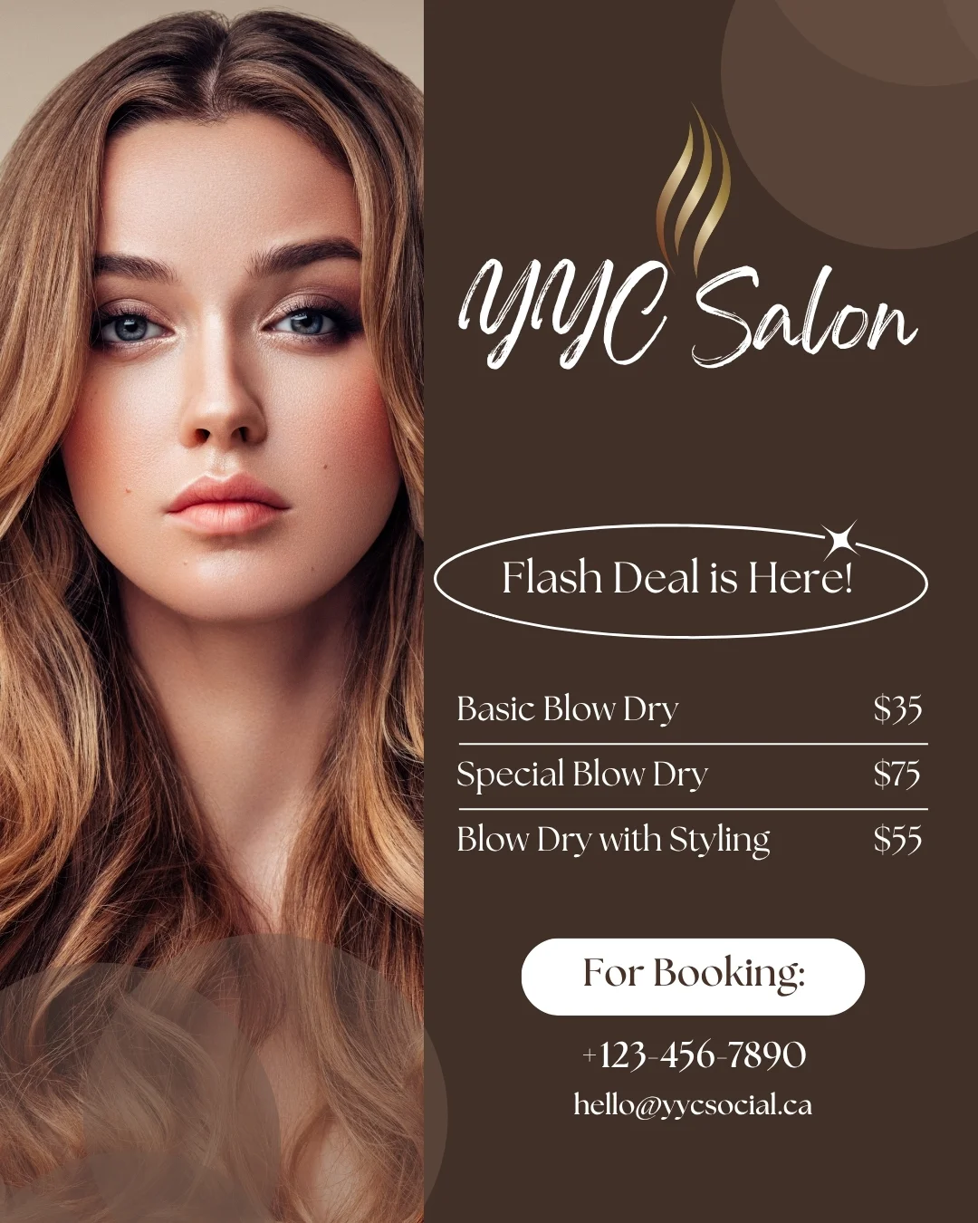 Social media post salon deals