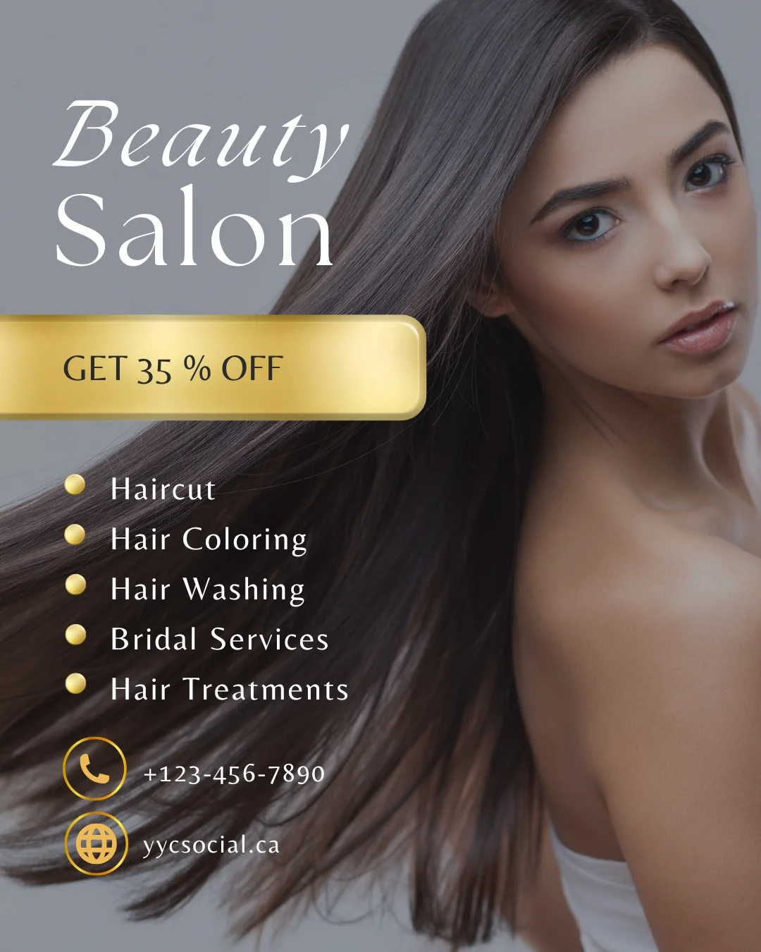 Social media post salon services