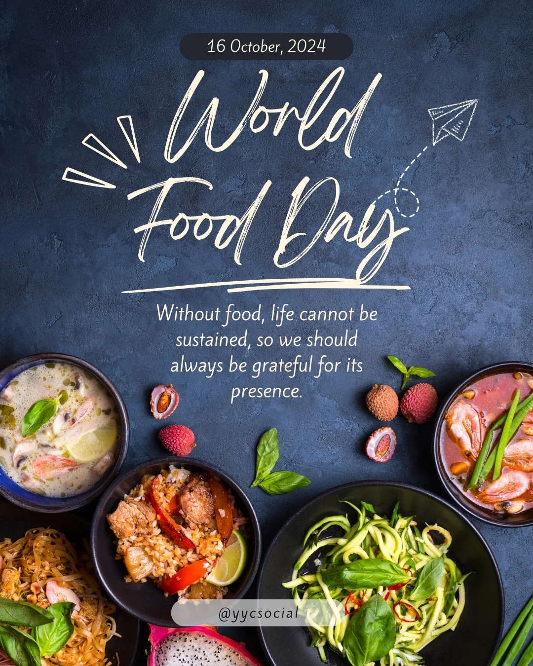 Social media post for world food day