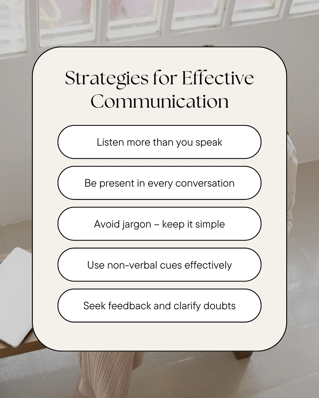 Social media post with strategies