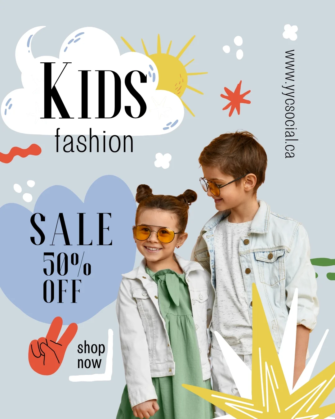 Social media post for kids clothing