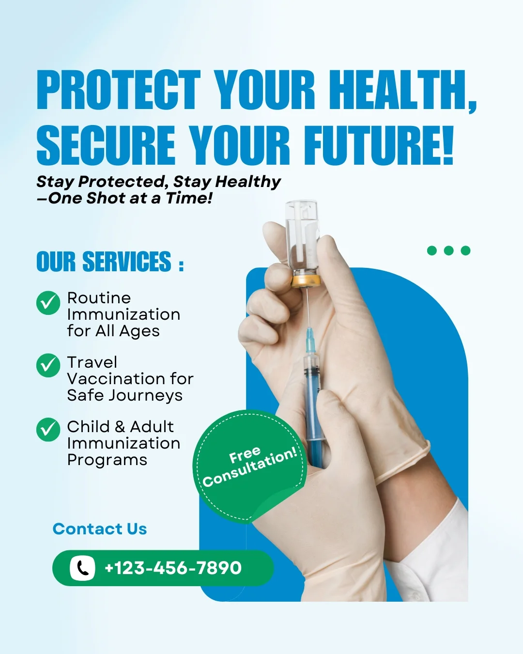 Social media post for medical services