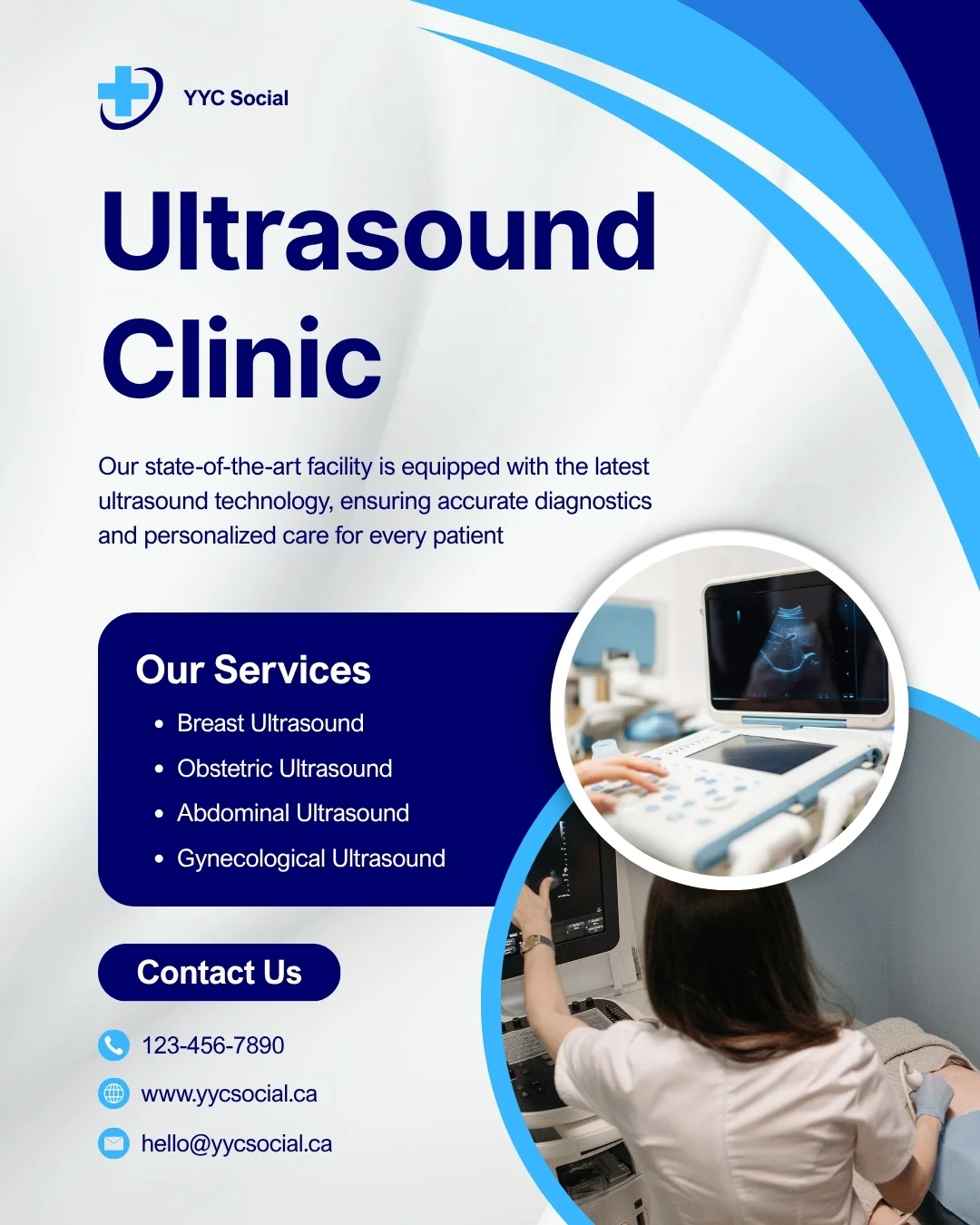 Social media post for ultrasound clinic