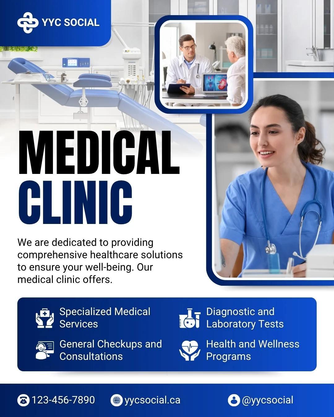 Social media post to book a medical appointment
