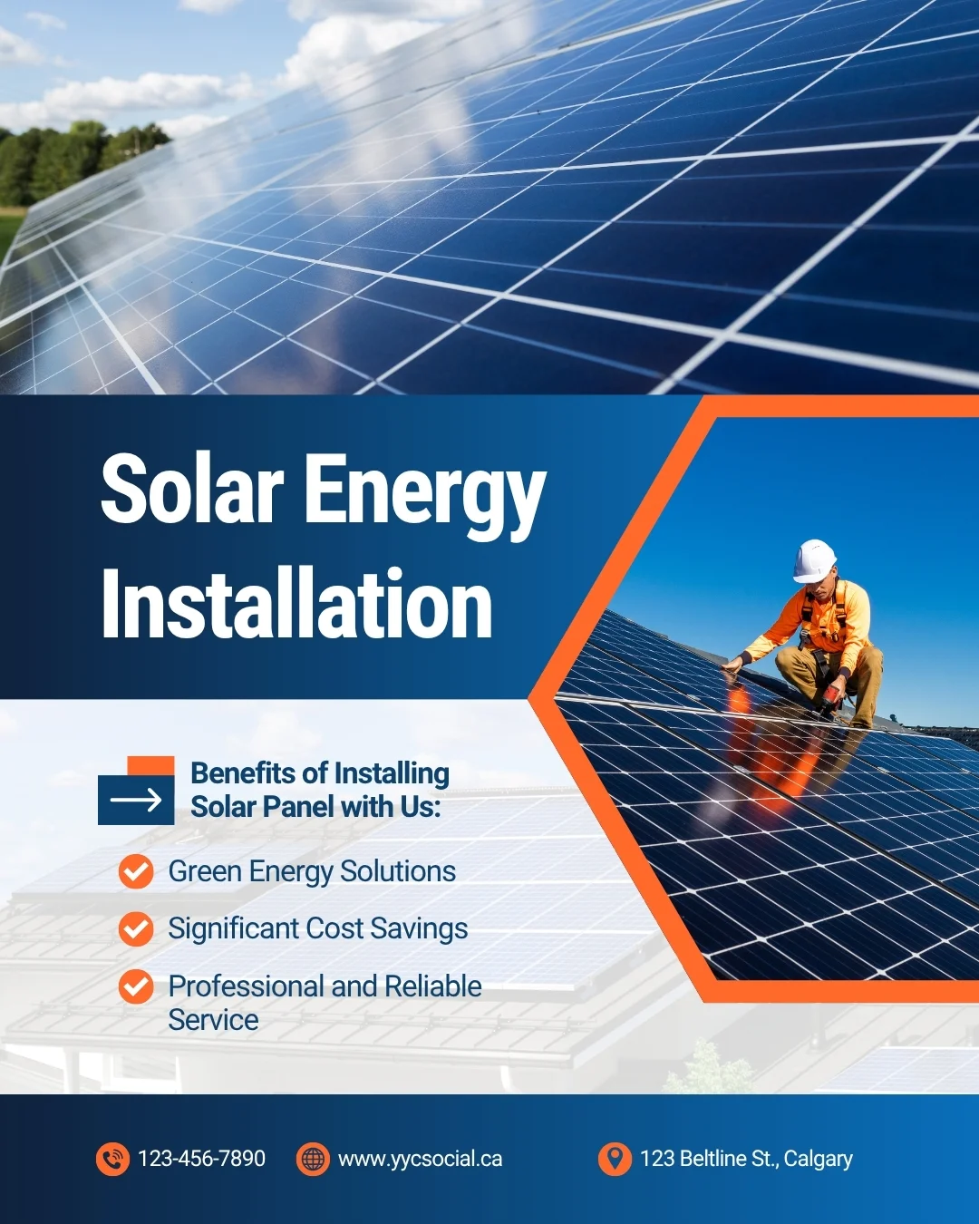 Social media post about clean energy